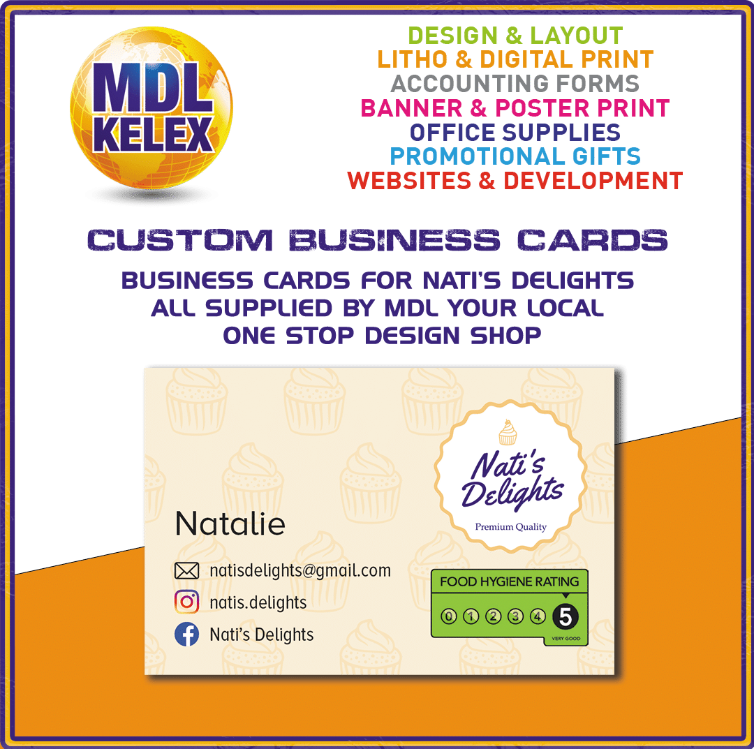 MDL - Nati's Delights Bakery BUSINESS CARD